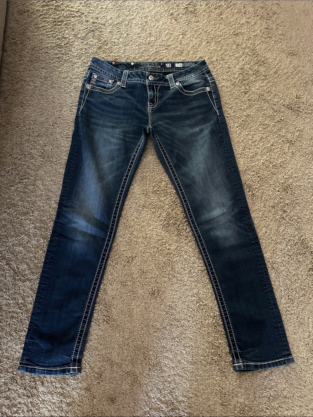 Women's Miss Me Denim Jeans with Diamond Stitching